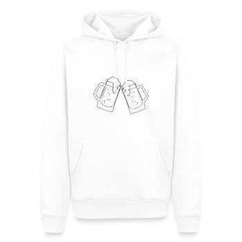 Beer Drawing Party Celebrate Black - Men’s Premium Organic Hoodie - white - Front - Nico (187cm)
