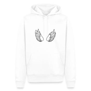 Ailes d'ange - Sweat à capuche Premium bio Homme - blanc - Devant - Nico (187cm)