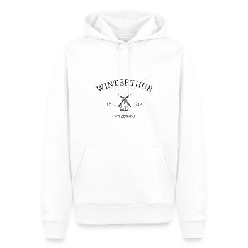 Winterthur - Zürich - Switzerland - Souvenir - Men’s Premium Organic Hoodie - white - Front - Nico (187cm)