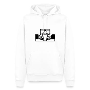 Rennwagen - Männer Premium Bio Hoodie - Weiß - Vorne - Nico (187cm)
