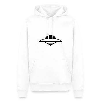 soucoupe volante - Sweat à capuche Premium bio Homme - blanc - Devant - Nico (187cm)