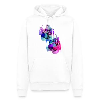 Pattes de chien colorées - Sweat à capuche Premium bio Homme - blanc - Devant - Nico (187cm)