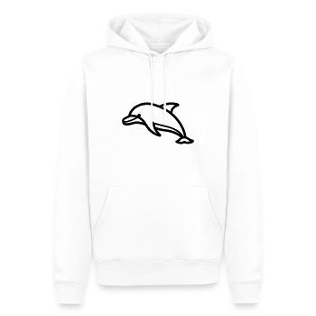 Delfin - Männer Premium Bio Hoodie - Weiß - Vorne - Nico (187cm)