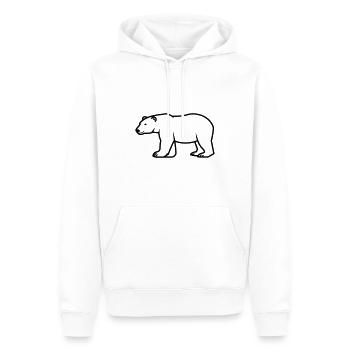 Ours polaire - Sweat à capuche Premium bio Homme - blanc - Devant - Nico (187cm)