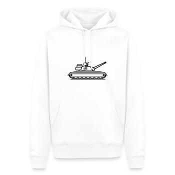 tank - Sweat à capuche Premium bio Homme - blanc - Devant - Nico (187cm)