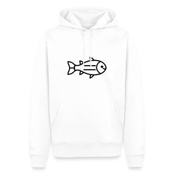 Fisch - Männer Premium Bio Hoodie - Weiß - Vorne - Nico (187cm)