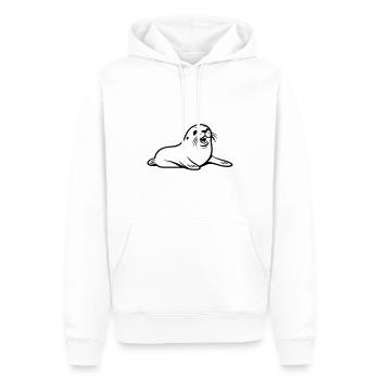 Otarie - Sweat à capuche Premium bio Homme - blanc - Devant - Nico (187cm)