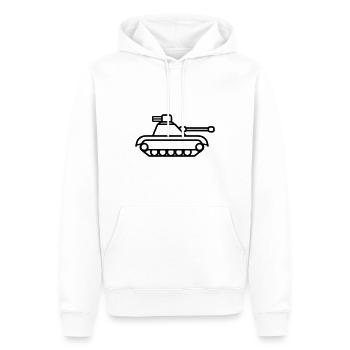 tank - Men’s Premium Organic Hoodie - white - Front - Nico (187cm)