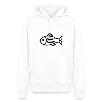Fisch - Männer Premium Bio Hoodie - Weiß - Vorne - Nico (187cm)