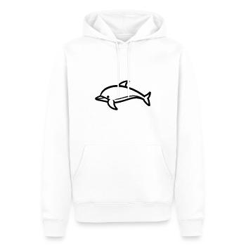 Delfin - Männer Premium Bio Hoodie - Weiß - Vorne - Nico (187cm)