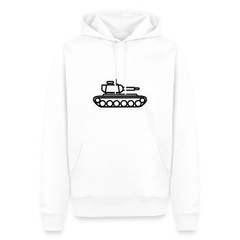 tank - Men’s Premium Organic Hoodie - white - Front - Nico (187cm)