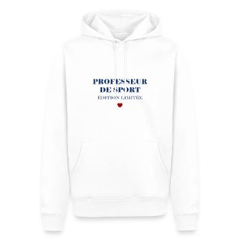 Professeur de sport - Sweat à capuche Premium bio Homme - blanc - Devant - Nico (187cm)
