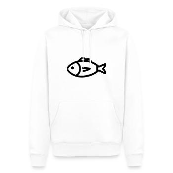 Fisch - Männer Premium Bio Hoodie - Weiß - Vorne - Nico (187cm)