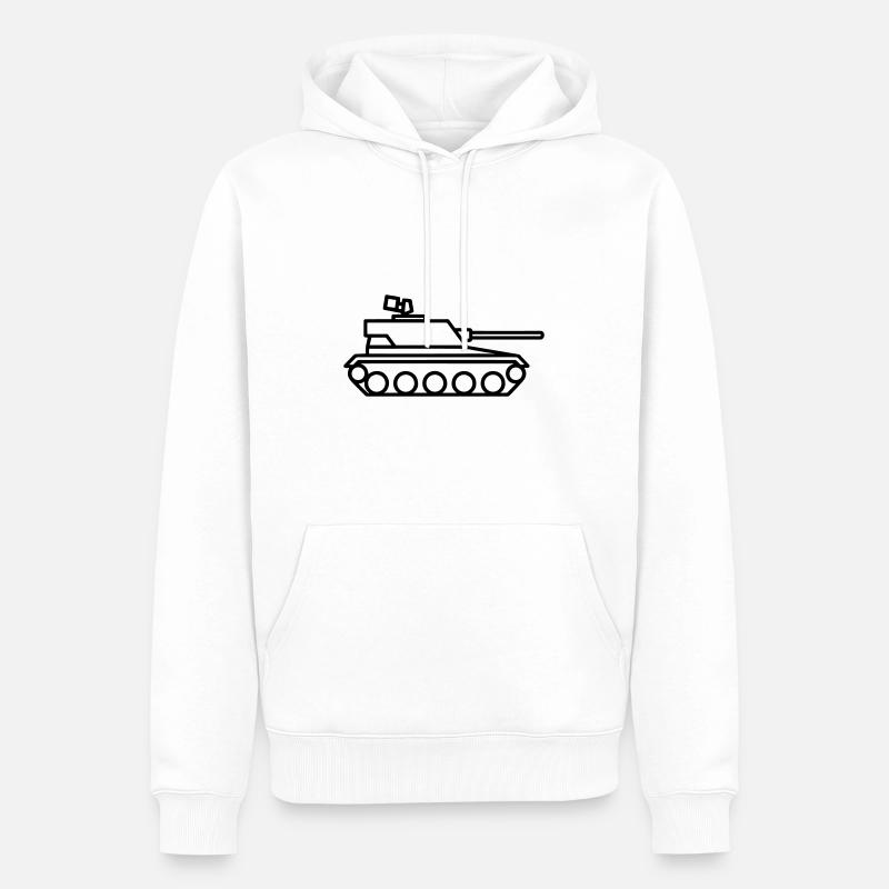 tank - Sweat à capuche Premium bio Homme - blanc