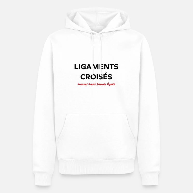 Foot ligaments croisés - Sweat à capuche Premium bio Homme - blanc