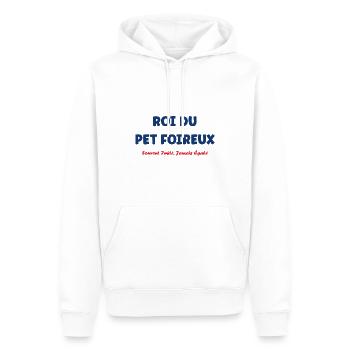 Roi du pet foireux - Sweat à capuche Premium bio Homme - blanc - Devant - Nico (187cm)
