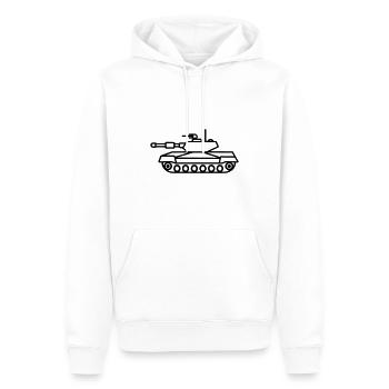 tank - Men’s Premium Organic Hoodie - white - Front - Nico (187cm)
