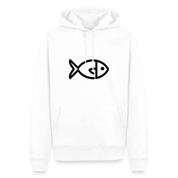 Fisch - Männer Premium Bio Hoodie - Weiß - Vorne - Nico (187cm)
