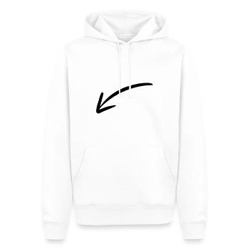 Pfeil Zeichnung Skizze schwarz - Männer Premium Bio Hoodie - Weiß - Vorne - Nico (187cm)