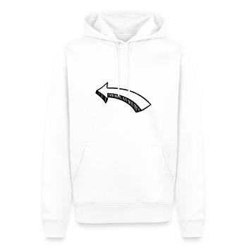 Pfeil Zeichnung Skizze schwarz - Männer Premium Bio Hoodie - Weiß - Vorne - Nico (187cm)