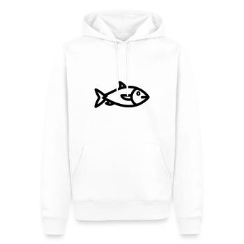 Fisch - Männer Premium Bio Hoodie - Weiß - Vorne - Nico (187cm)