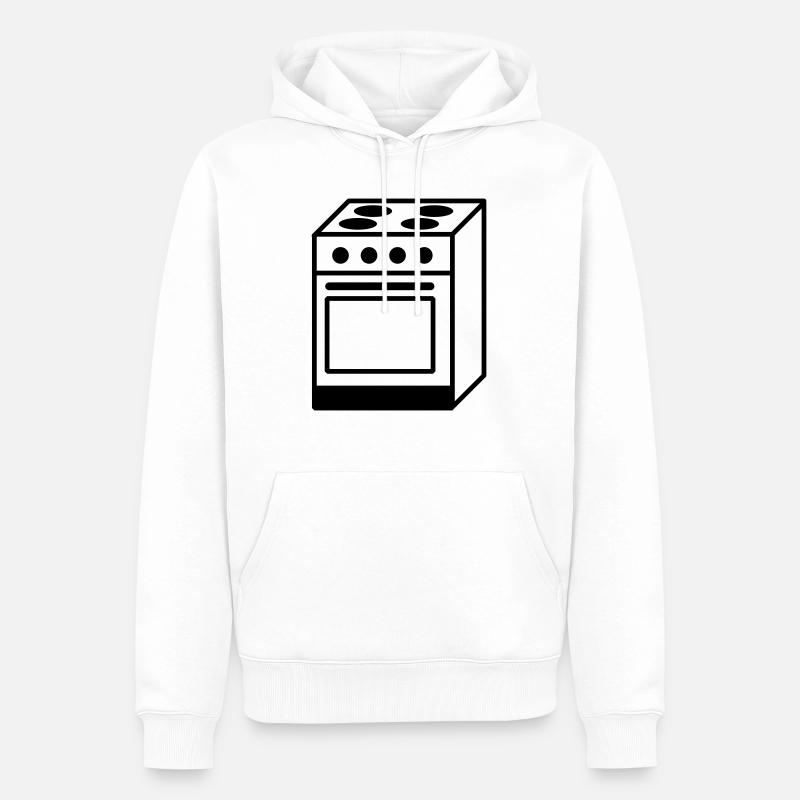 cuisinière - Sweat à capuche Premium bio Homme - blanc