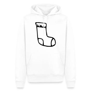 Socke, Weihnachtssocke,Strumpf,Noel,Geschenk - Männer Premium Bio Hoodie - Weiß - Vorne - Nico (187cm)