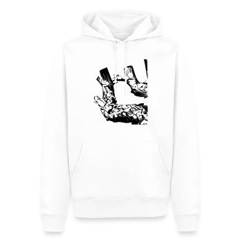 Cep de vigne - Sweat à capuche Premium bio Homme - blanc - Devant - Nico (187cm)