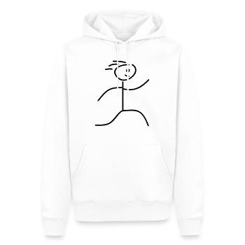 run_peopel_run2 - Männer Premium Bio Hoodie - Weiß - Vorne - Nico (187cm)