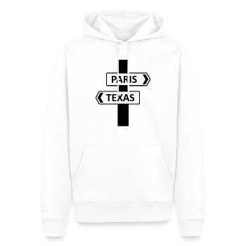 paristexas blak - Sweat à capuche Premium bio Homme - blanc - Devant - Nico (187cm)