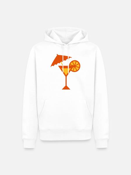 cocktail with an umbrella - Men’s Premium Organic Hoodie - white