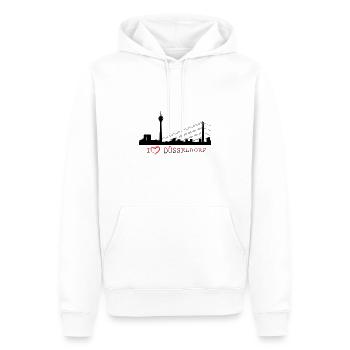 Düsseldorf - Sweat à capuche Premium bio Homme - blanc - Devant - Nico (187cm)