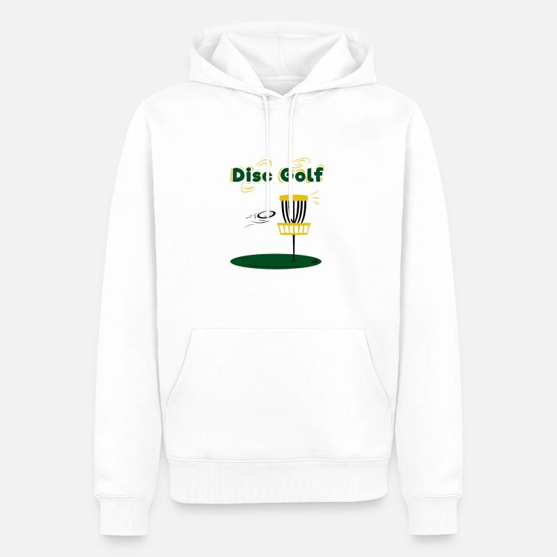 Golf de disque - Sweat à capuche Premium bio Homme - blanc