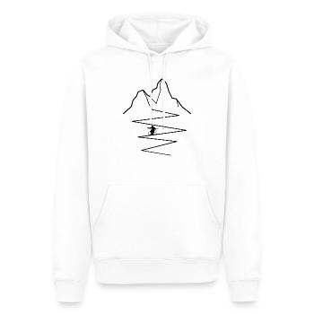 ski - Men’s Premium Organic Hoodie - white - Front - Nico (187cm)