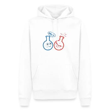Chimie - Sweat à capuche Premium bio Homme - blanc - Devant - Nico (187cm)