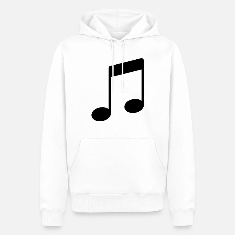 note_icon - Men’s Premium Organic Hoodie - white