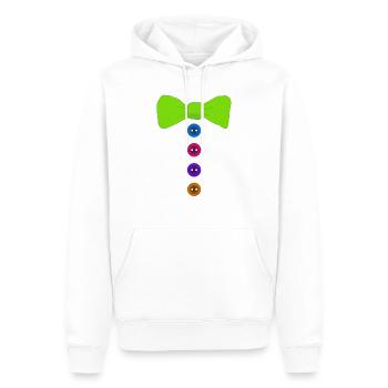 Voler avec des boutons - Sweat à capuche Premium bio Homme - blanc - Devant - Nico (187cm)