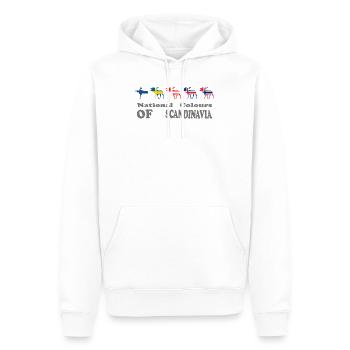 scandinavian moose flag gift - Men’s Premium Organic Hoodie - white - Front - Nico (187cm)