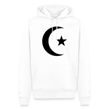star_and_crescent - Männer Premium Bio Hoodie - Weiß - Vorne - Nico (187cm)