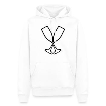 Sektgläser - Männer Premium Bio Hoodie - Weiß - Vorne - Nico (187cm)