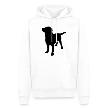 dog - Sweat à capuche Premium bio Homme - blanc - Devant - Nico (187cm)