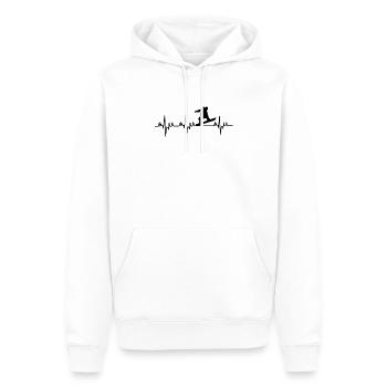 Snowboard - Männer Premium Bio Hoodie - Weiß - Vorne - Nico (187cm)