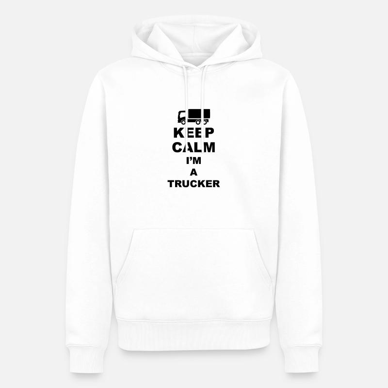 Chauffeur / chauffeuse de camion - Sweat à capuche Premium bio Homme - blanc