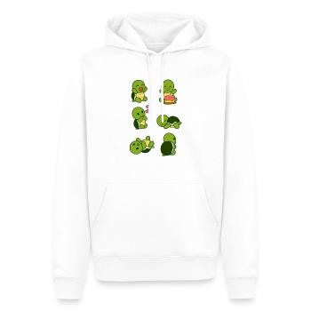 Turtles birthday turtle celebration party - Men’s Premium Organic Hoodie - white - Front - Nico (187cm)