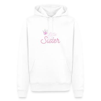 Petit cadeau soeur - Petite soeur - Sweat à capuche Premium bio Homme - blanc - Devant - Nico (187cm)