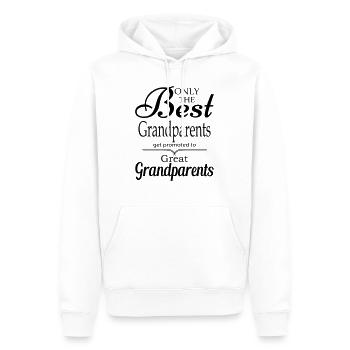 The Best Grandparents Get Promoted to Grandparets - Men’s Premium Organic Hoodie - white - Front - Nico (187cm)