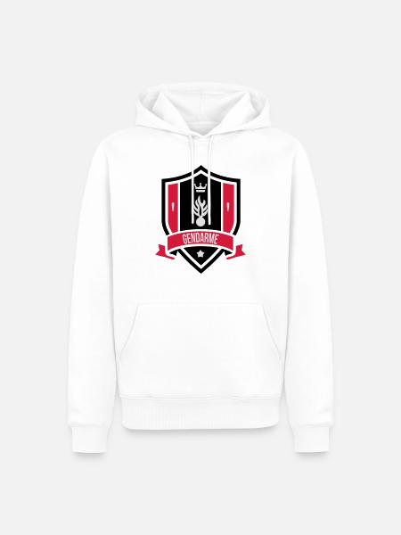 Gendarme / Gendarmerie - Sweat à capuche Premium bio Homme - blanc