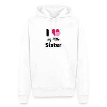 Ich Liebe Meine Kleine Schwester I Love - Männer Premium Bio Hoodie - Weiß - Vorne - Nico (187cm)