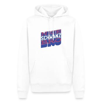 Nice Schwanz Bro - Männer Premium Bio Hoodie - Weiß - Vorne - Nico (187cm)