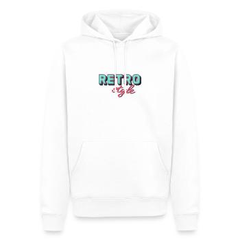 rétro - Sweat à capuche Premium bio Homme - blanc - Devant - Nico (187cm)